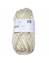 Pelote Rico baby cotton soft print dk beige/blanc