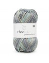 Pelote Rico baby cotton soft print dk gris/turquoise
