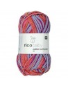 Pelote Rico baby cotton soft print dk lilas/rouge