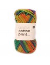 Pelote Creative cotton print aran lilas/orange