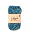 Pelote Creative cotton print aran turquoise mix