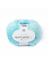 Pelote Creative sport print dk aigue-marine