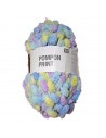 Pelote Creative pompon print bleu multi