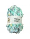 Pelote Creative pompon print turquoise mix