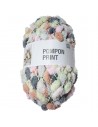 Pelote Creative pompon print saumon-gris
