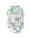 Pelote Creative pompon print rose-turquoise
