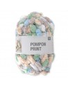 Pelote Creative pompon print beige-vert