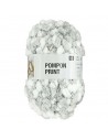 Pelote Creative pompon print gris-blanc