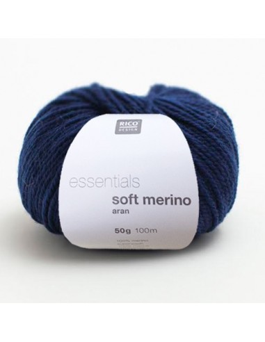 Pelote Essentials soft merino aran bleu marine