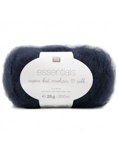 Pelote Essentials super kid mohair loves silk bleu marine