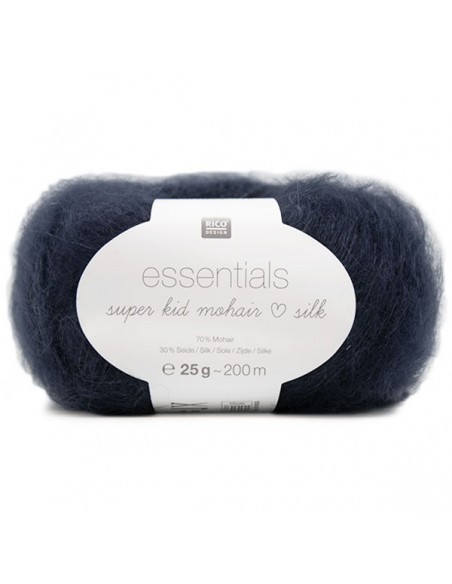 Pelote Essentials super kid mohair loves silk bleu marine