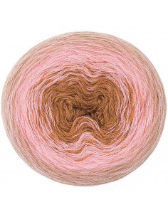 Pelote Creative wool dégradé rose-écru